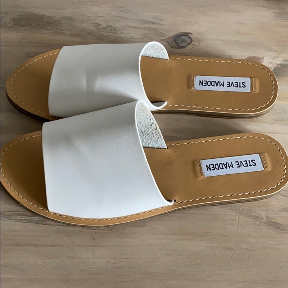Steve Madden White Sandals